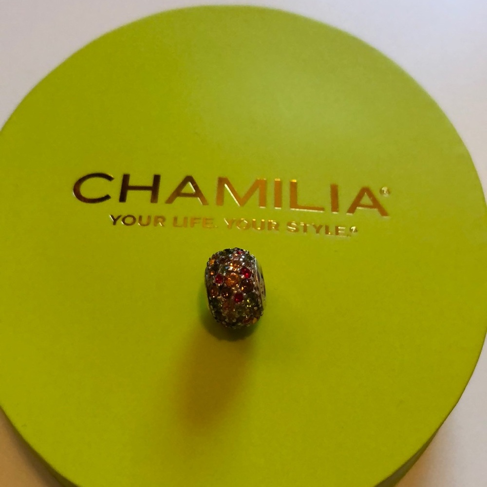 Chamilia jeweled orange Swarovski charm
